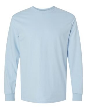 Gildan Heavy Cotton™ Long Sleeve T-Shirt 5400 in Light Blue