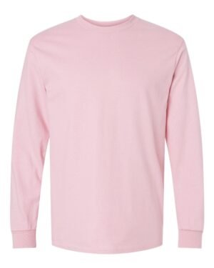 Gildan Heavy Cotton™ Long Sleeve T-Shirt 5400 in Light Pink