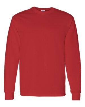 Gildan Heavy Cotton™ Long Sleeve T-Shirt 5400 in Red