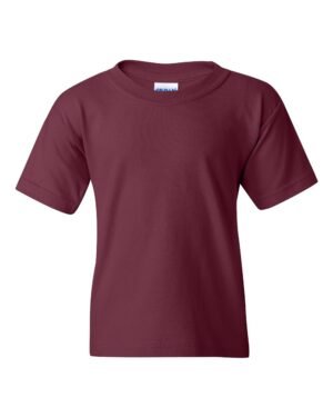 Gildan Heavy Cotton™ Youth T-Shirt – 5000B in Maroon: A Quality Choice for Children