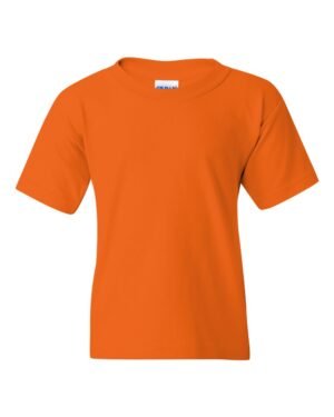 Gildan Heavy Cotton™ Youth T-Shirt – 5000B in Safety orange: A Quality Choice for Children