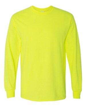Gildan Heavy Cotton™ Long Sleeve T-Shirt 5400 in safety green